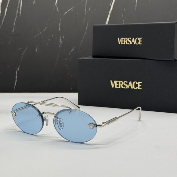 NEW VERSACE VE2295 1000/1 SUNGLASSES BLUE WOMEN VERSACE VE2295 10001 main image 10
